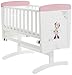 Disney Minnie Mouse Gliding Crib and Mattress (White with Pink Trim)