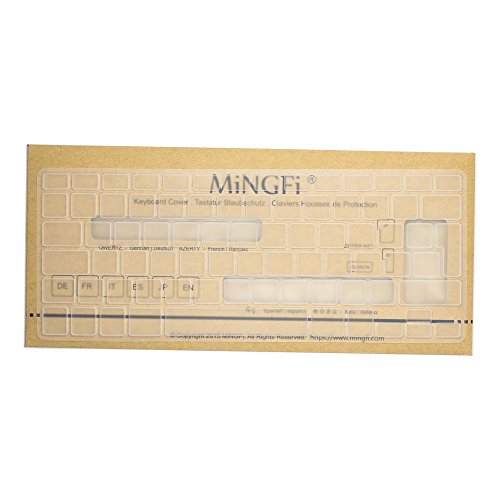 MiNGFi Deutsche Tastatur Silikon Schutz Abdeckung für MacBook Pro 13, 15, 17 Air 13 Zoll EU Keyboard Layout Silicone Cover - Transparent