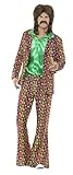 60er Jahre Rausch CND Kostüm für Herren, Inklusive: Jacke und Schlaghose, Ideal für Innenveranstaltungen, Perfekt für Karneval, Halloween oder Themenpartys