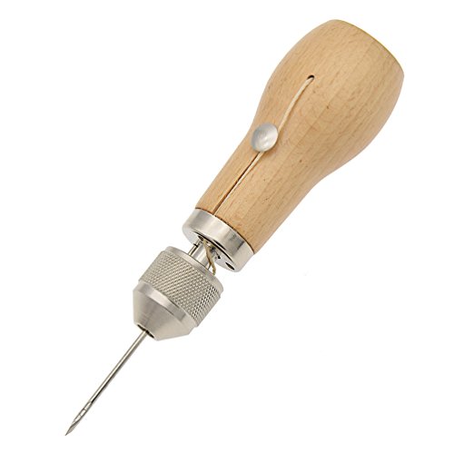 Preisvergleich Produktbild YNuth Handnähwerkzeug Handnähmaschine mit Nähnadeln Nähgarn Holzgriff Lederarbeit