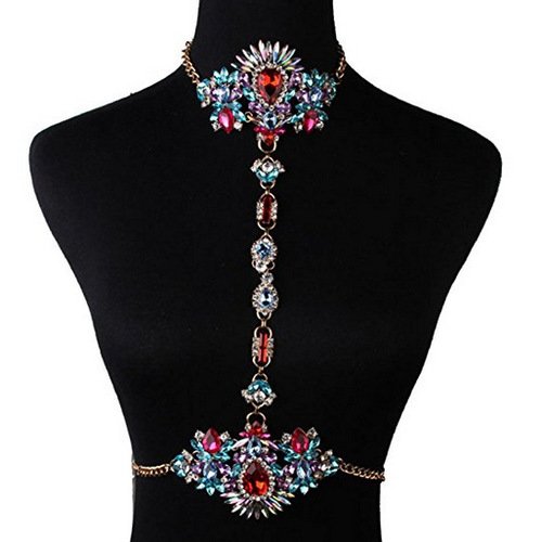Holylove Women Statement Body Chain, Costume Jewelry for Women Novelty Fashion Body Jewelry Neckalce 1 pc with Gift Box