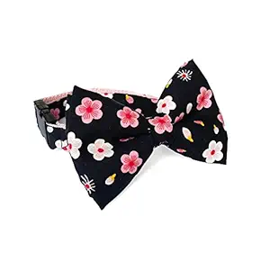 That Dog In Tuxedo Flower Bloom Dog Bow tie with Adjustable Dog Collar (Red, XL)