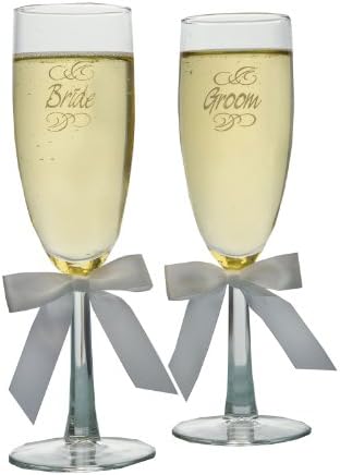 Ivy Lane DesignToasting Flutes, Bride and Groom, Set of 2