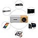 Produktbild YG300 Professionelle Mini Projektor Full HD1080P Heimkino LED Projektor LCD Video Media Player Projektor Gelb & Weiß (Farbe: gelb und weiß)