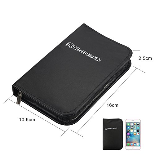 Aidonger Nähset Nähzubehör Nähmaschinengarn mit Schwarzer Ledertasche für Zuhause, Reise und Notfall (Schwarz) - 6