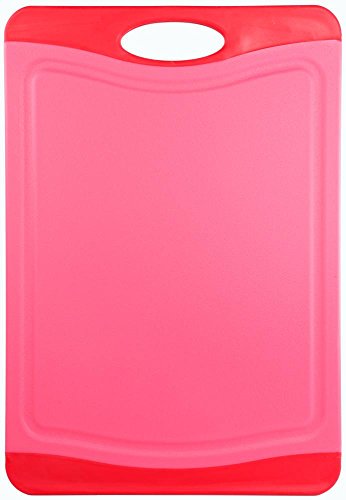 culinario Schneidebrett Himbeer ca. 29 x 20 cm, mit Saftrinne, beidseitig verwendbar