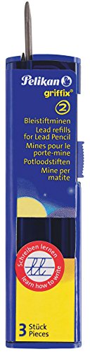 Pelikan B1R Griffix Refills Bleistiftminen Packung mit 3 Minen, Breite, 2 mm - 3
