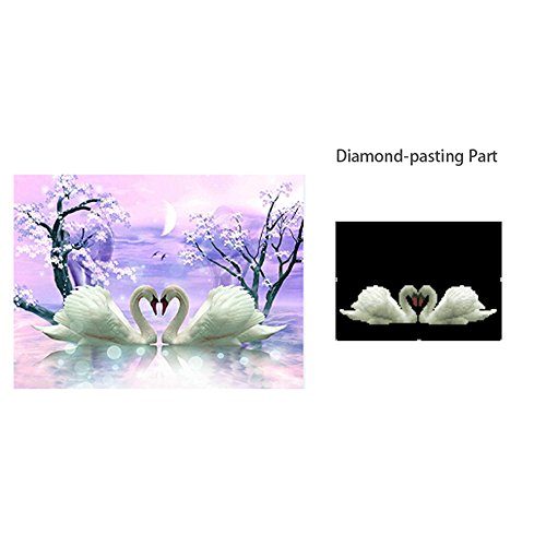 DIY 5D Swan Diamond Painting Cross-Stitch for Entrance Living Room Bedroom - 9