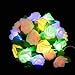 Produktbild Big-Mountain 20 LED Vorhang Rose Lichter, Grünes Blatt Stieg Licht Vorhang Rosen Lichterkette String Flashing Batterie, Party Geburtstag Weihnachtsdekoration (Mehrfarbig)