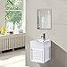 Produktbild Aica Sanitär Waschtisch mit Unterschrank 40 cm LED Spiegel mit Touch-Schalter Badmöbel Set Modern LOFT Gäste WC