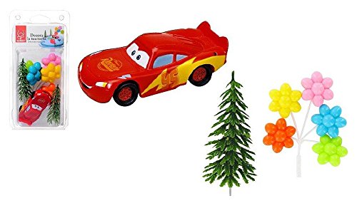 Tortendeko Cars 4 teiligTortenaufleger 1 Geburtstag Kindergeburtstag Kuchen Deko - 2