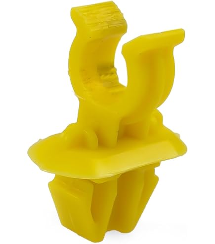 Clips Plastique Jaune Pour Support De Vérin De Capot - Compatible Ford Galaxy, Mondeo, Ranger, S-Max, Transit