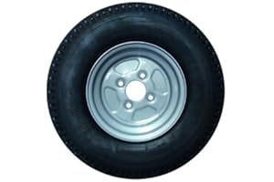 TRIGANO Roue complète remorque 500x10 – 4 trous 100 mm, acier robuste