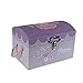 JVL Girls Princess Treasure Toy Chests Storage Boxes with Metal Clasp and Rope Handles - Set of 3