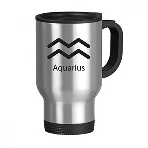 DIYthinker January February Aquarius Constellation Stainless Steel Travel Mug Travel Mugs Gifts With Handles 13Oz