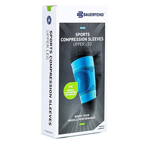 Bauerfeind, 1 Sport Kompressions-Oberschenkelbandage, Unisex, Rechts und links tragbar, Für Ball- und Ausdauersportarten, Stärkung der Muskulatur - 7
