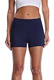 Attraco Women's Plain Swim Shorts Ladies Boy Style Plus Size Beach Swimmming Bottoms