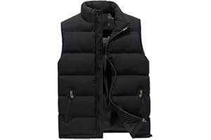 ANYUA Mens Body Warmers Gilet Jacket Coat Vest Packable Ultralight Zipper Pockets