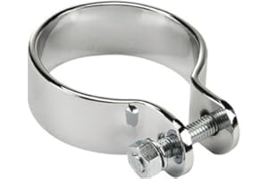 HIGHWAY HAWK Chrome Universal Motorcycle/Trike Exhaust O-Clamp (48mm (1-7/8" Pipes))
