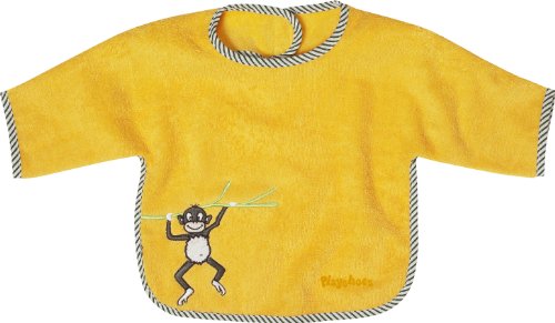 Playshoes 507466 Aermel-Laetzchen aus Webfrottier, Motiv Affe, Mae, circa 39 x 30 cm orange