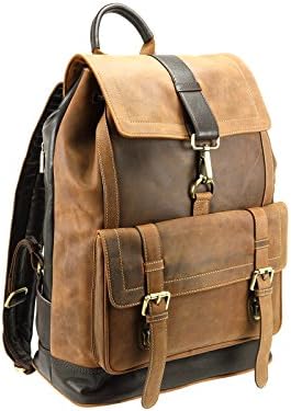 Visconti Two Tone Leather Mens Large Backpack Travel Rucksack - Rhino 16161XL (Tan)