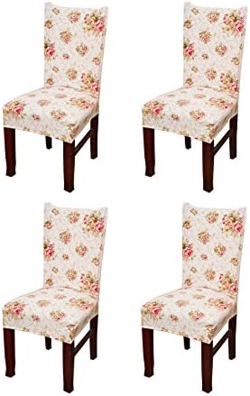 Removable Washable Stretch Dining Chair Cover Protective Cover Slipcovers For Wedding Birthdays Banquette,4 Pairs (6)