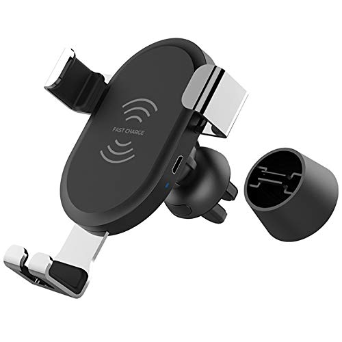 Preisvergleich Produktbild Qi Schnellladegerät für kabelloses Ladegerät Autohalterung Halterung für Schwerkraft für Telefon - Schwarz