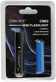 Comunite CM-02 Mini Pocket 180 Lumens LED Portable Lightweight kids Flashlight, As A Key Ring Accessory or Zipper Bag Accessories. For Camping or Night Outdoor Emergency