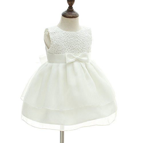 AHAHA Baby Mädchen Prinzessin Kleid Blumenmädchenkleid Taufkleid Festlich Kleid Hochzeit Partykleid Festzug Babybekleidung - 2