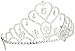 Produktbild Lillian Rose Large Mis Quince Años Clear Crystal Tiara
