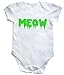 HippoWarehouse MEOW baby vest boys girls