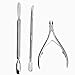 Teenxful Stainless Steel Nail Cuticle Spoon Pusher Set