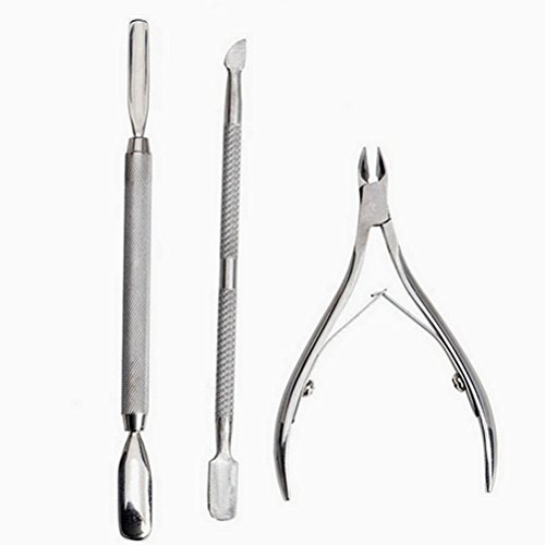 Teenxful Stainless Steel Nail Cuticle Spoon Pusher Set