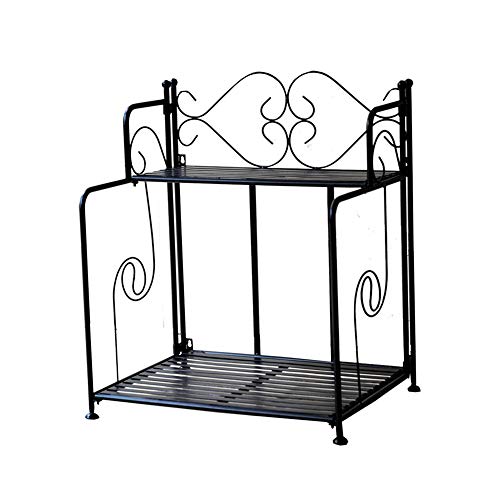 FBARTL Estante Multifuncional para microondas de Cocina, Color Negro 55X40X63cm Negro