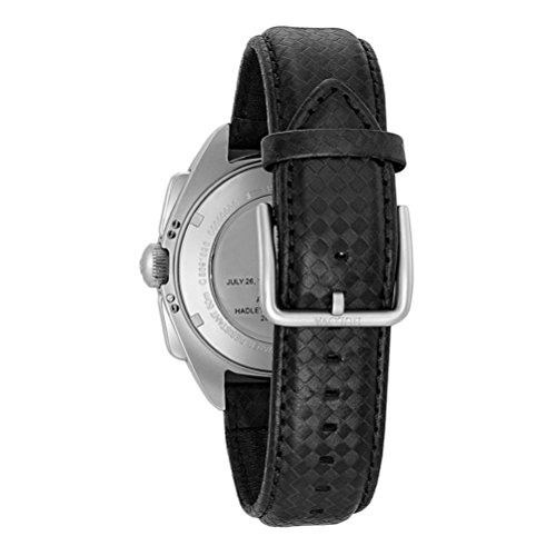 Bulova Men's Designer Watch Leather Strap - Black Moon Wrist Watch 96B251