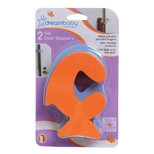 Dreambaby Fish Door Stoppers (Pack Of 2, Orange and Blue)