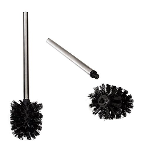 3er Set Edelstahl WC Bürste Ersatz Toilettenbürste ca. 35 cm ausstauschbarer Bürstenkopf - 3