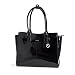 Produktbild Socha BlackMirror feminine Business Tasche Bag mit Trolleyschlaufe und Tragegurt in Nivodur Lack Schwarz für Samsung Series 3 300E5A