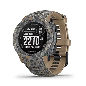 Garmin Instinct Tactical Camo Coyote Tan Carbon-Graphite Watch (Multi) (No-Cost EMI Available)