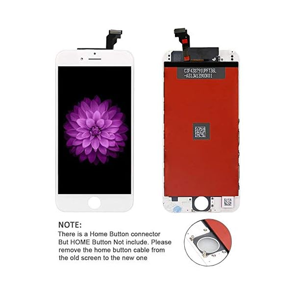 FLYLINKTECH Für iPhone 6 Display Weiß, LCD 3D Touchscreen Digitizer Assembly mit Werkzeuge und Displayschutzfolie Für iPhone 6 Weiß 4.7" – Bild 3