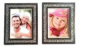 PARTISH Personalized Designer Double Photoframe Combo for Wall Hanging and Table Top Desk for Birthday Anniversary Girls Boys Women Men Family Photograph Size- 5 X 7 (Set of 2)