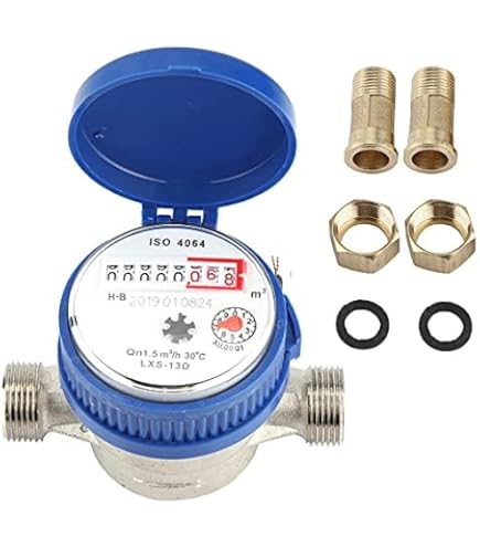 PRETYZOOM Wasserzähler Für Haushalt - Robuster Rotormeter Mit Kunststoffabdeckung & Eichung