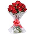 IFG's Beautiful Bouquet of Red Roses, 12 pcs Fresh Flowers - Same Day Delivery
