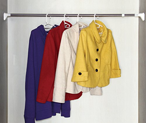 Preisvergleich Produktbild Woltu BZ4107sb-a Duschvorhangstange Klemmstange Teleskopstange , Duschvorhang-Spannstange , aus Edelstahl , Verstellbereich von 112 bis 200 cm , Silber