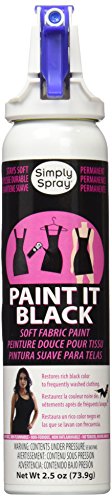 Paint It Black Spray Fabric Paint 2.5 Ounces- by Deval Products
