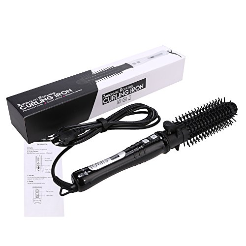 ACEVIVI 2-1 Lockenstab Warmluftbürste Haarglätter Automatisch Anoin mit Keramikbeschichtung EU Stecker LCD Schwarz, 32mm - 7