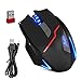 Produktbild Zelotes Wiederaufladbare Dual-Mode Wired Wireless Schnurlos Gaming Maus,6 Einstellbare DPI,2.4GHz Tragbare Mobile Wireless Kabellos Mäuse mit USB Nano Empfänger,7 Tasten Für PC Mac Laptop-Schwarz