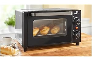‎POSTEN ANKER Posten Anker Premium Minibackofen silber | 12 Liter Volumen | 1050 Watt | Miniofen | Kleiner Tisch Ofen für Camping Wohnmobil | Grill Funktion | Pizzaofen | mini oven outdoor | elektrisch