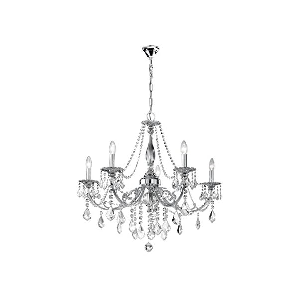 KOLARZ CHANDELIER PISANI CRYSTAL CHROME 5 LIGHT E1