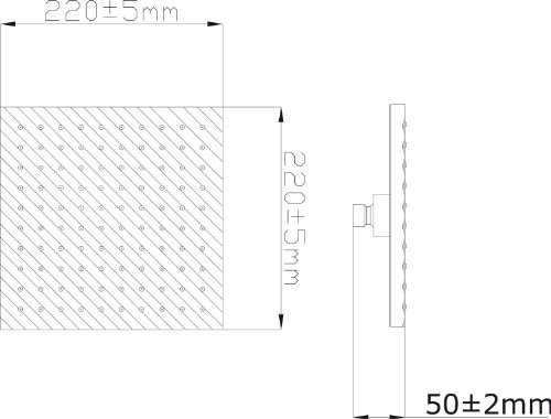 Wellness Kopfbrause Lomi | 100 Düsen | 22 x 22 cm | Eckig | Antikalk-Funktion | Chrom - 3